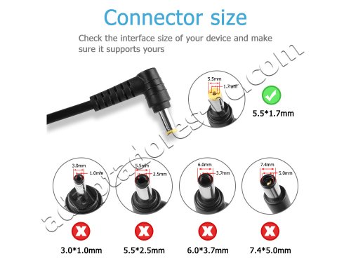 Original 65W AC Adaptador Cargador Gateway NE57006u NV570P Touch