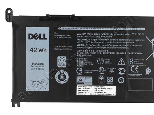 Original 3500mAh 42Wh Batería Dell Inspiron 14 5485 2-in-1 P93G P93G002