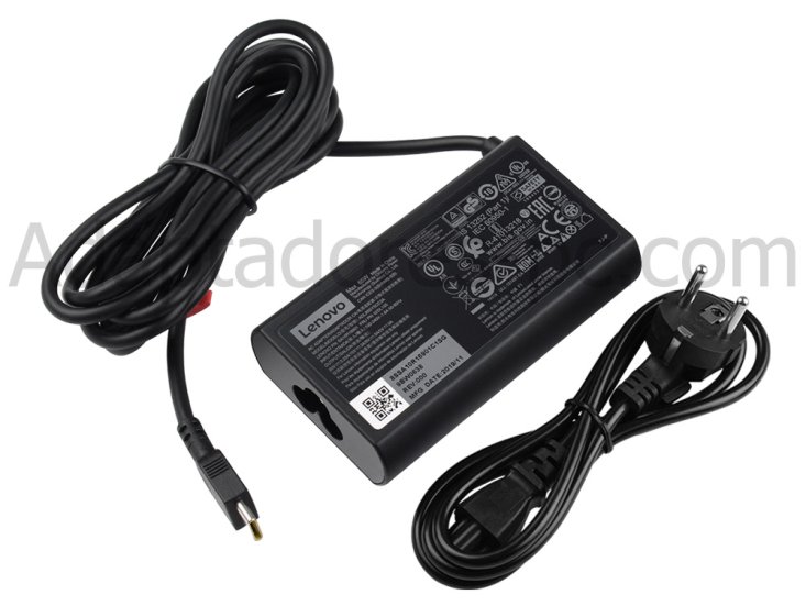 Original 65W USB-C Cargador Lenovo ThinkBook 16 G6 IRL 21KH001QSP AC Adaptador + Cable - Haga un click en la imagen para cerrar