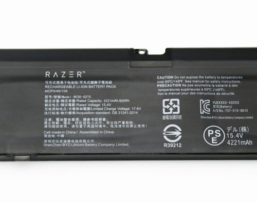 Original Batería Razer Blade 15 RZ09-03009E21-R3U1 4221mAh 65Wh