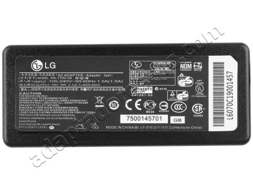 25W AC Adaptador Cargador LG 22m45d-b 23m45d-b 24m45h-b 27m45h-b