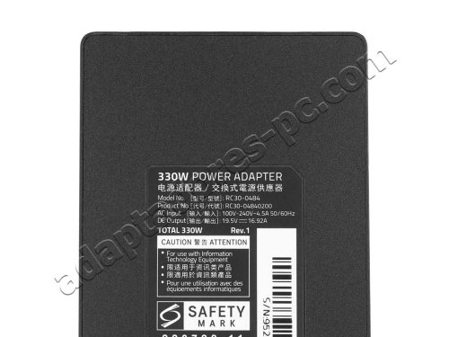 Original 330W GaN Cargador Razer Blade 16 RZ09-0483UEJ4-R3U1 AC Adaptador + Cable