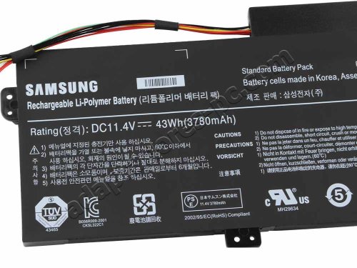 43Whr Samsung 1588-3366 AA-PBVN3AB BA43-00358A Original Batería