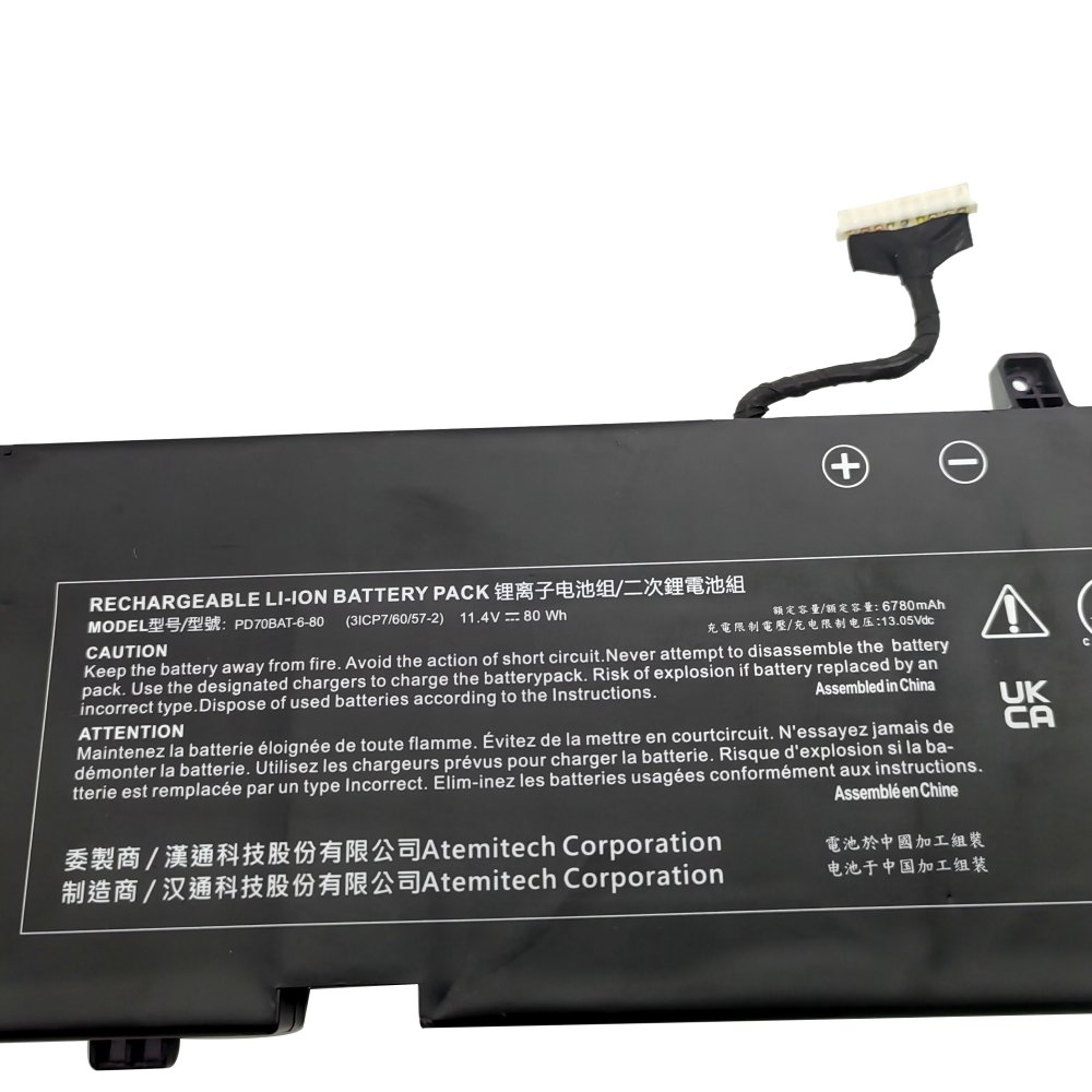 Original Batería Clevo PD7x 6780mAh 80Wh