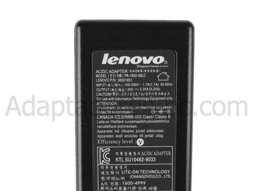 Original 65W AC Adaptador Cargador Lenovo Chicony CPA-A065 36200413