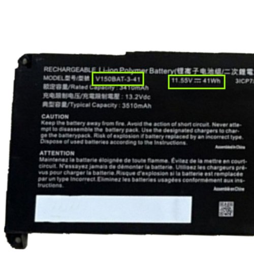 Batería Hasee Z7 Z7T Z8 G8 DA5 3410mAh 41Wh