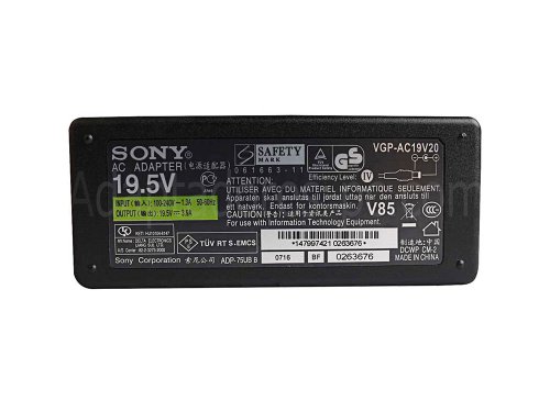 Adaptador Cargador Original Sony Vaio VGP-AC19V28 75W + Cable