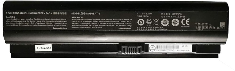 Batería Clevo N970TC N970TD N970TF 5500mAh 62Wh