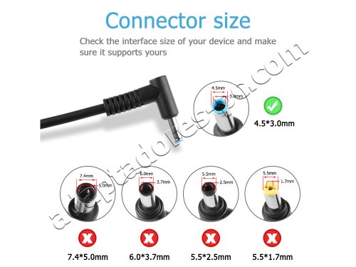 Original 65W HP Pavilion 15-cc563st 1KU36UA Adaptador Cargador + Cable