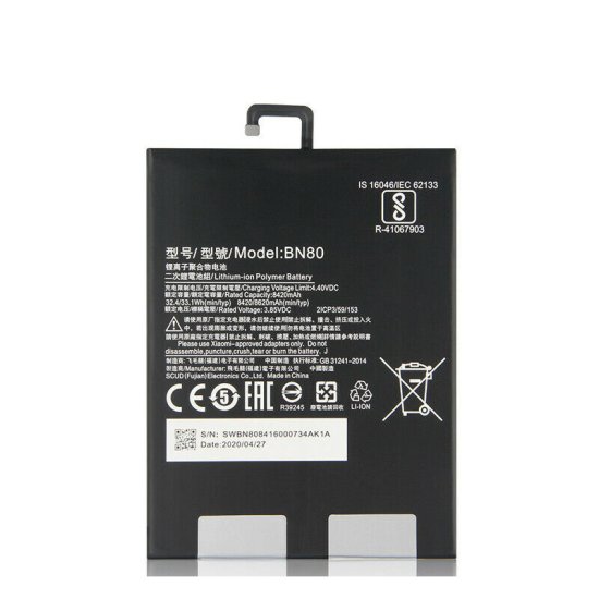 Original Batería Xiaomi Pad 4 plus 8420mAh 32.4Wh - Haga un click en la imagen para cerrar