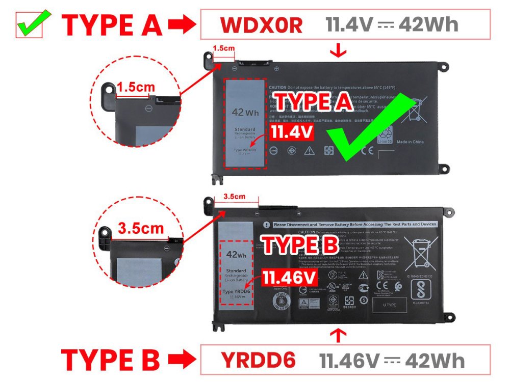 42Wh Original Batería Dell Inspiron 15 7573 P70F001