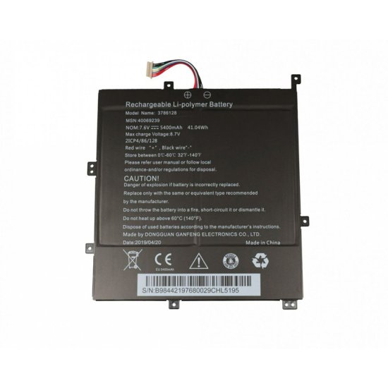 Batería Medion 3786128 40069239 5400mAh 41.04Wh - Haga un click en la imagen para cerrar