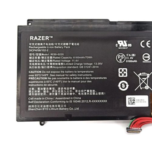 Original Batería Razer Blade Pro 17 RZ09-03148E13-R3U1 6160mAh 70Wh