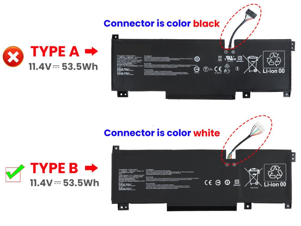 Batería MSI 9S7-16V611-036 4700mAh 53.5Wh