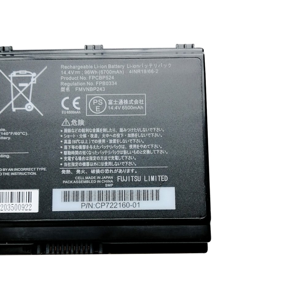 Original Batería Fujitsu FPCBP524 FMVNBP243 FPB0334 6700mAh 96Wh