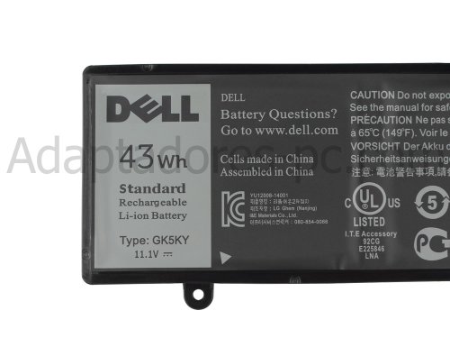 Original 43Wh Dell Inspiron 11 3157 Batería