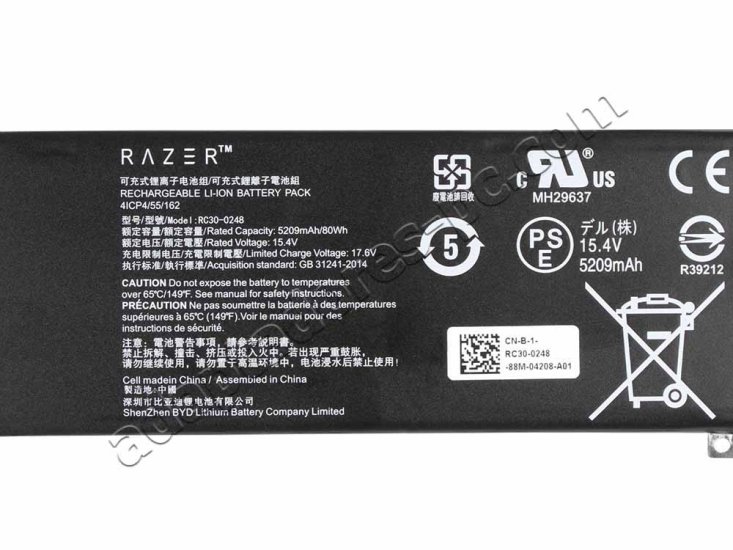 Original Batería Razer 4ICP4/55/162 5209mAh 80Wh - Haga un click en la imagen para cerrar