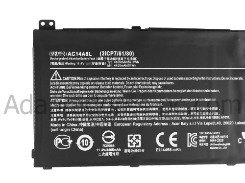 52.5Whr 4605mAh Batería Acer Aspire VN7-791G-70M4 VN7-791G-7939