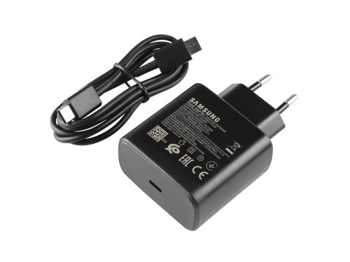 Original 45W USB-C Cargador Samsung Galaxy Tab S7 FE SM-T736B AC Adaptador