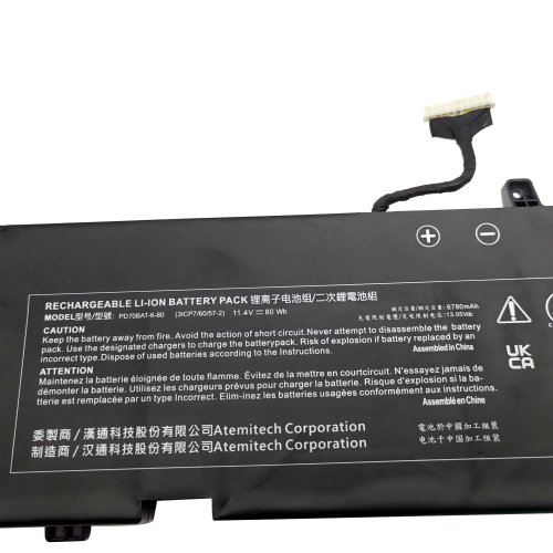 Original Batería One Gaming Carry K73-13NB-SN4 (PD70SND-G) 6780mAh 80Wh