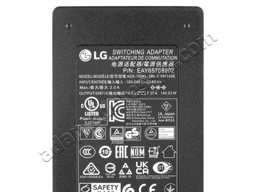 140W AC Adaptador Cargador LG V720-UE30K V720-TH30K V720-TH31K