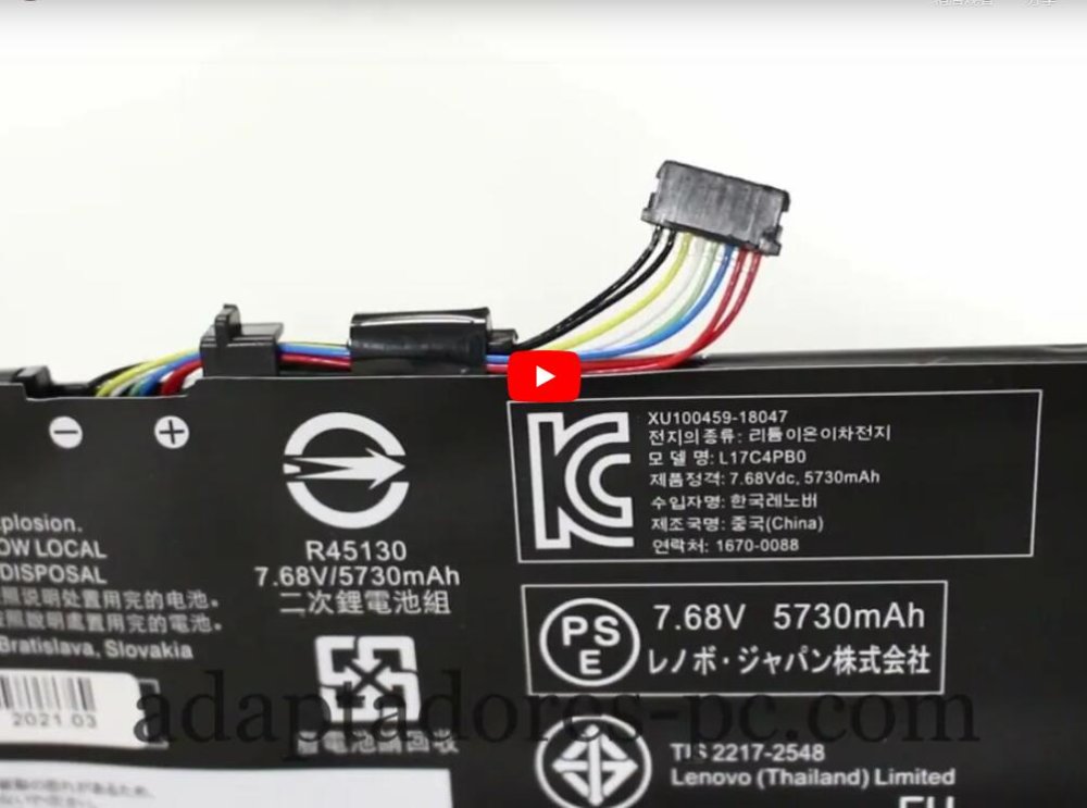Original 5928mAh 45Wh Lenovo Yoga 530-14IKB 81H9000U Batería