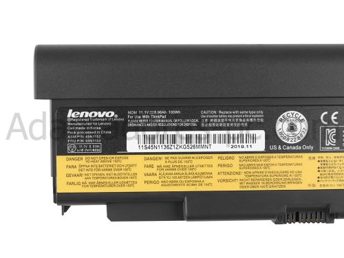 Original 100Whr Batería Lenovo ThinkPad T440P 20AW Serie