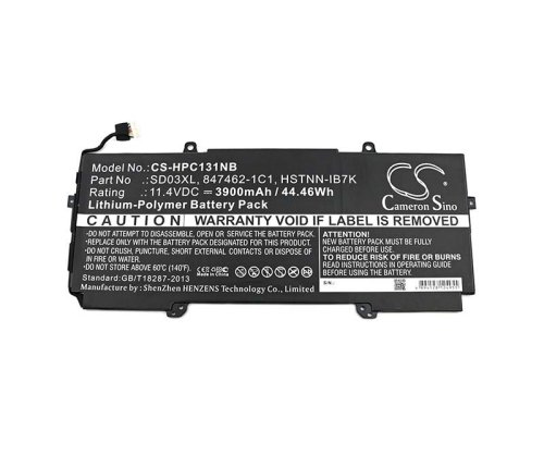 3950mAh 45Wh Batería HP 847462-1C1