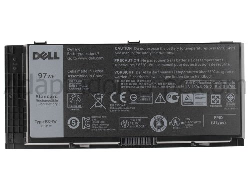 97Whr Dell Precision M4800 P20E Original Batería