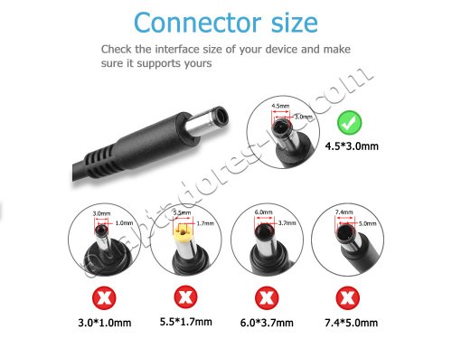 45W Dell Inspiron 3555 P47F005 Original AC Adaptador Cargador