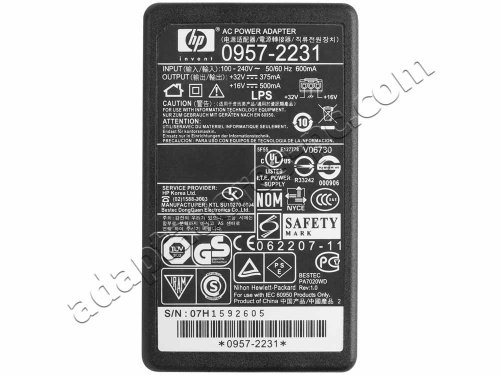 12W Cargador HP Photosmart C8183 Printer AC Adaptador