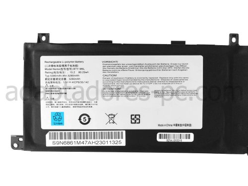 Batería MSI Creator 17 A10SF A10SGS 5280mAh 80.25Wh