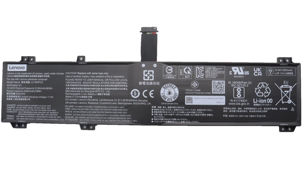 Original Batería Lenovo Legion 5 Pro 16ARH7H 82RG 5182mAh 80Wh