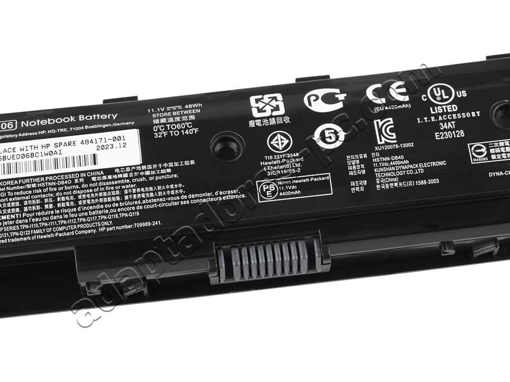 4400mAh Batería 805095-001 807231-001