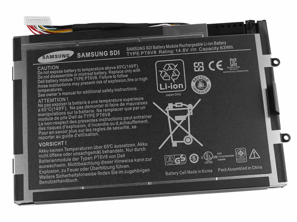 63Whr Dell Alienware M14x R1 Original Batería