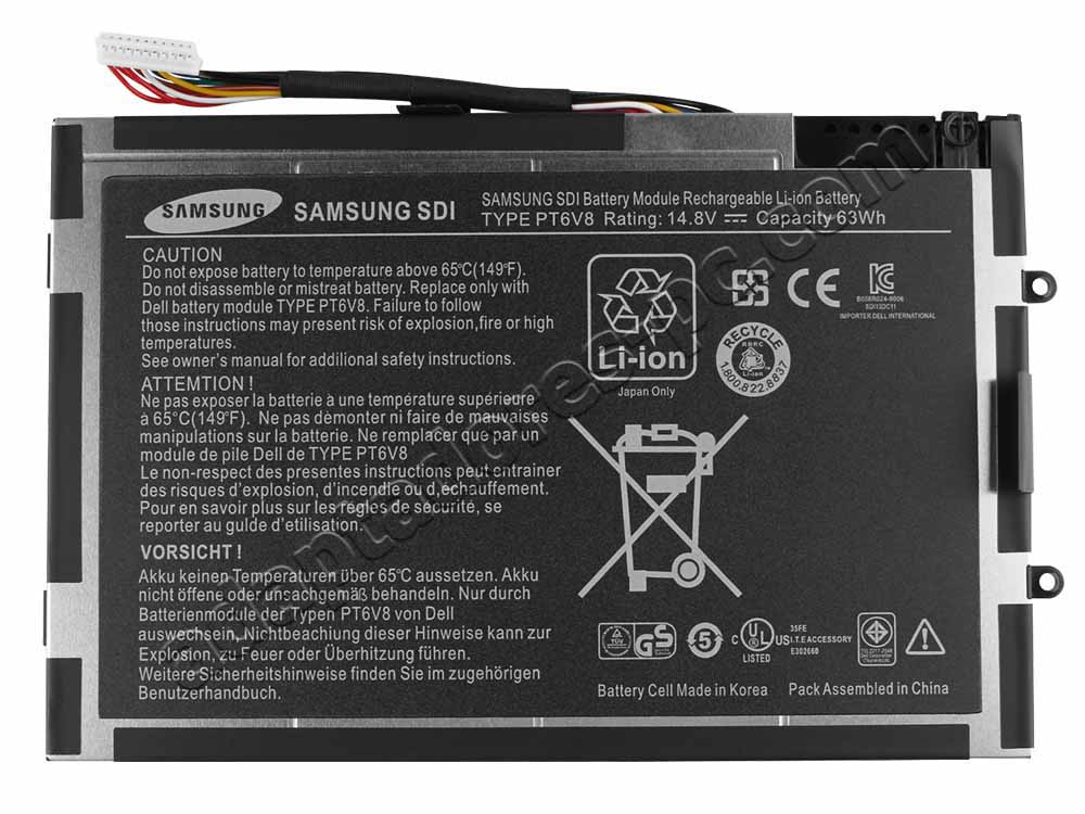 63Whr Dell Alienware M14x R1 Original Batería