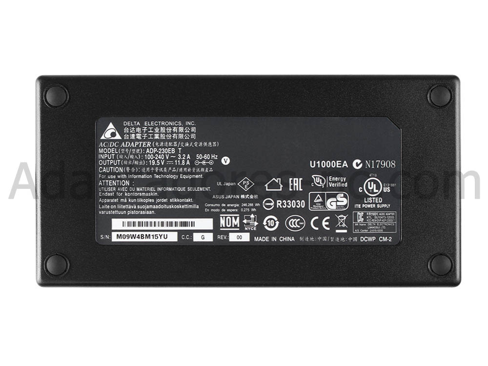 Original 230W Cargador Acer Predator Triton 500 SE PT516-51s-70TP AC Adaptador