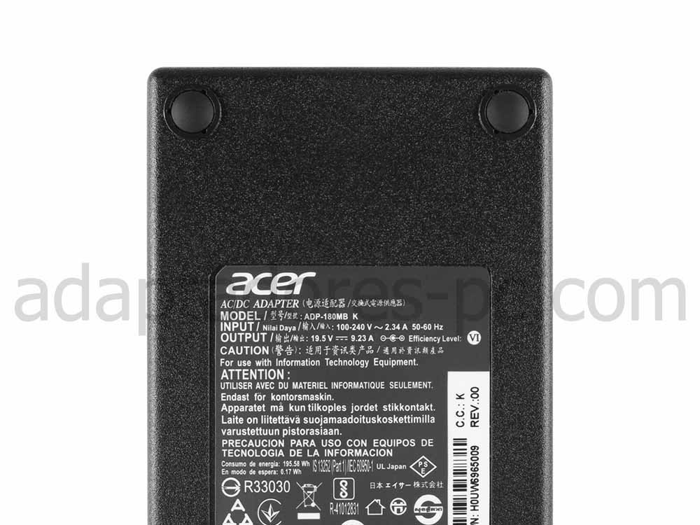 180W AC Adaptador Cargador Acer Predator 15 G9-592-775B + Cable
