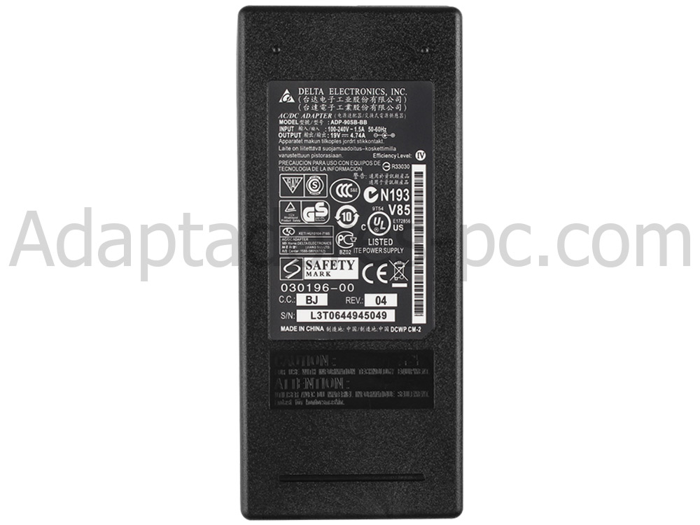 Original 90W AC Adaptador Cargador Gateway nv76r nv56r nv52l ns51c