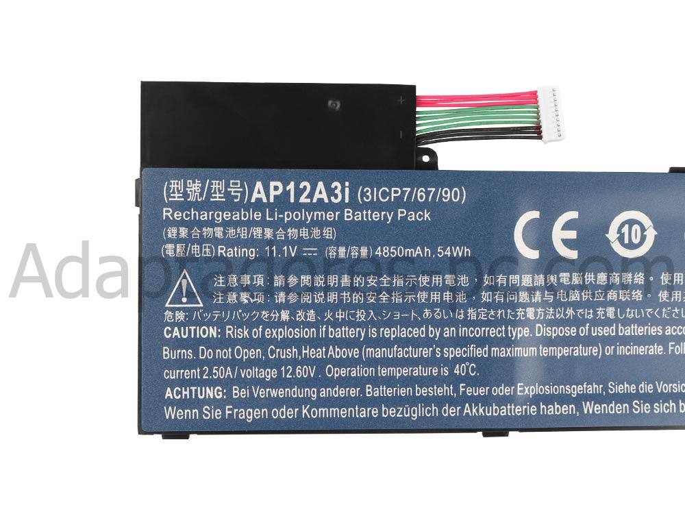 4850mAh Acer Aspire M3-581TG-72634G25Mnkk Original Batería