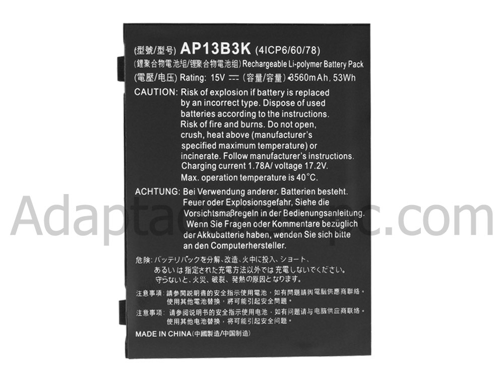 53Wh Batería Acer Aspire V5-573PG-9610