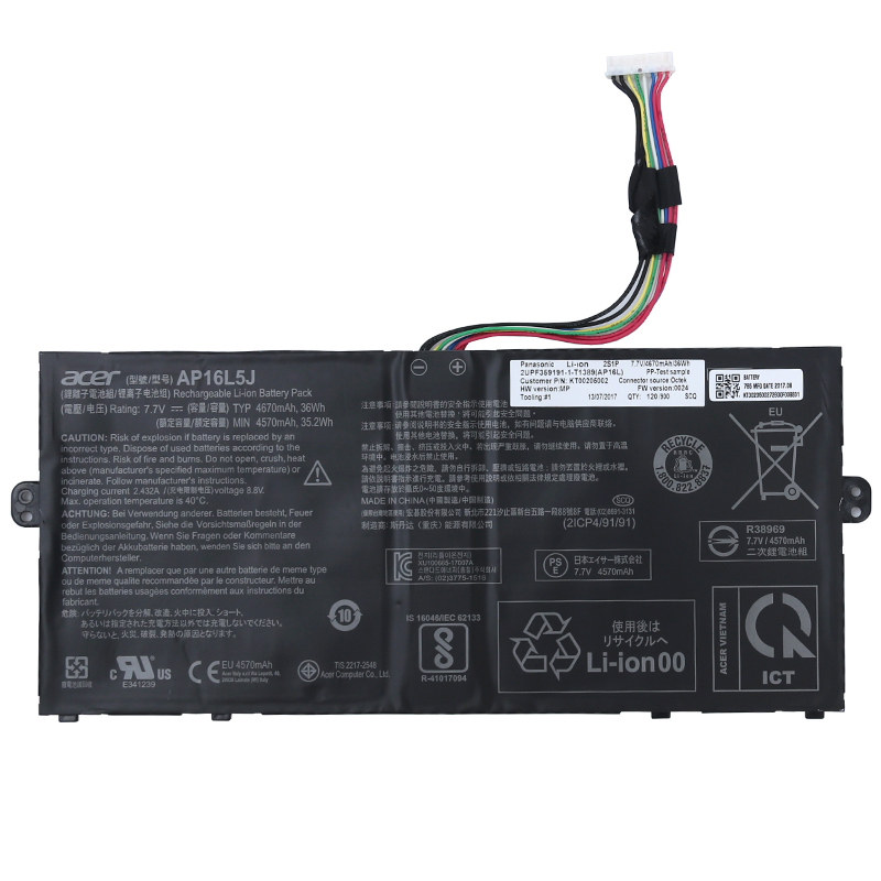 4670mAh 36Wh Batería Acer Switch 3 SW312-31-C8ZK