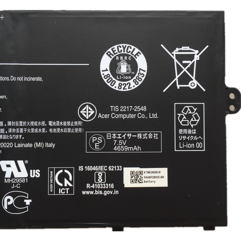 Original Batería Acer AP16L8J KT0020G010 4865mAh 36.5Wh