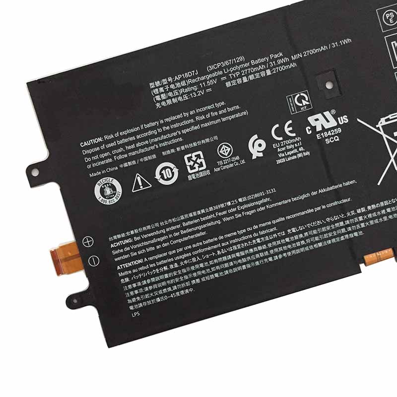 2770mAh 31.9Wh Batería Acer Swift 7 SF714-52T-70XR