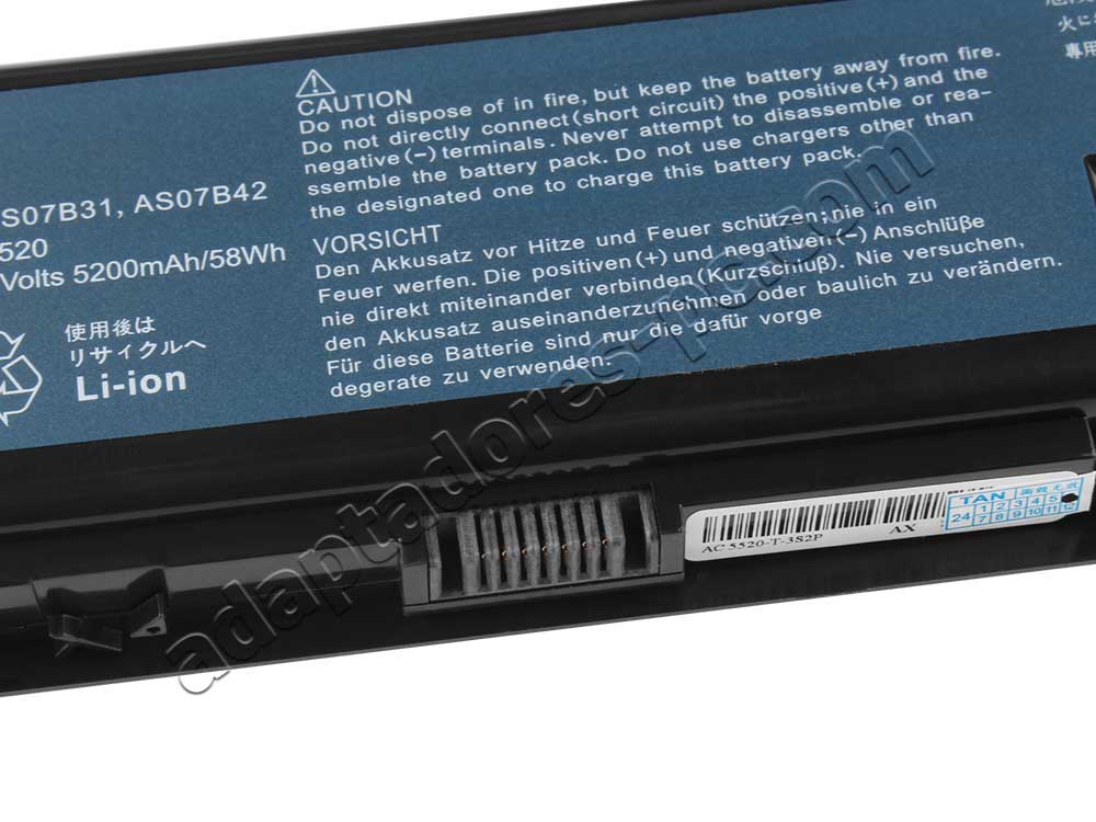 4400mAh 48Wh Batería Acer TravelMate 7000