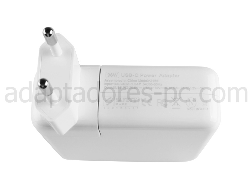 20.5V 4.7A 96W PD Cargador Apple MacBook Air 13 2020 MVH42T/A AC Adaptador