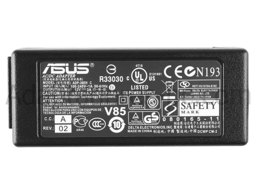 Adaptador Cargador Original Asus Eee PC T101MT-EU27-BK 36W + Cable