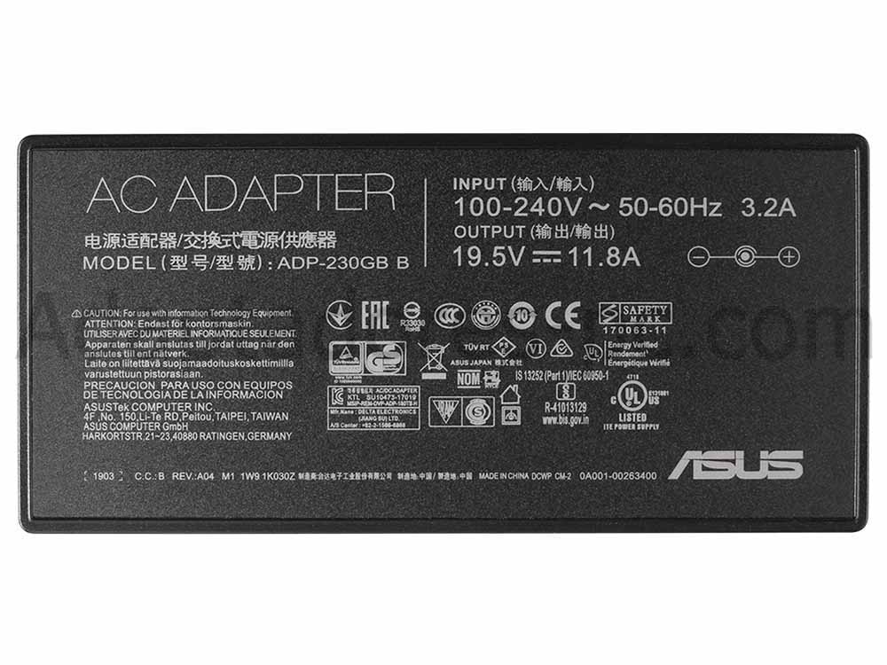 Original 230W Cargador Asus ROG Zephyrus M15 GU502LU AC Adaptador
