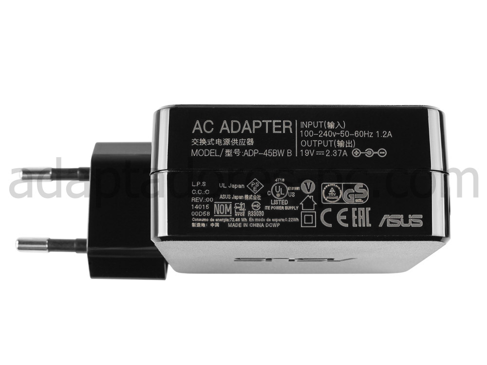 Original 45W Cargador Asus AD102800C AD2108020 AC Adaptador