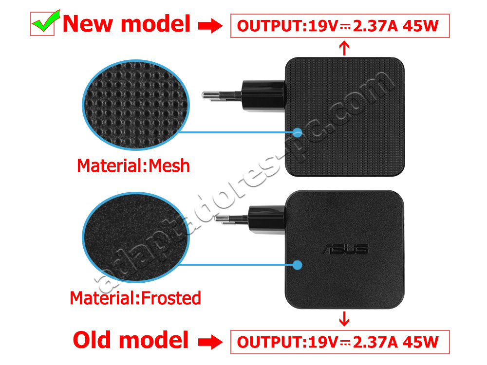 Original 45W Cargador Asus AD2108020 AC Adaptador